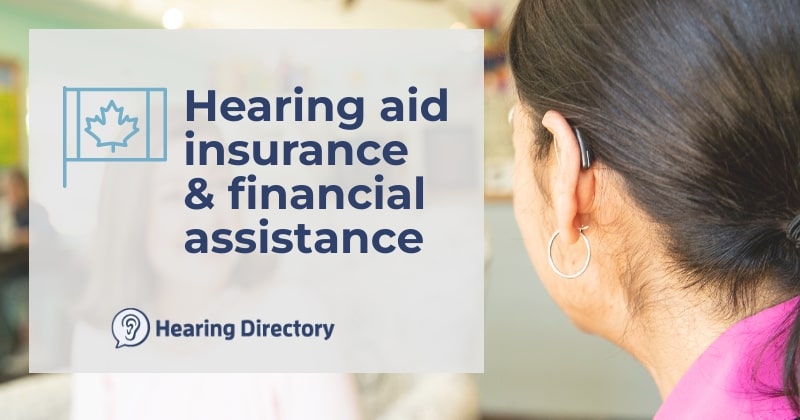 An infographic that states "Hearing aid coverage and financial assistance."