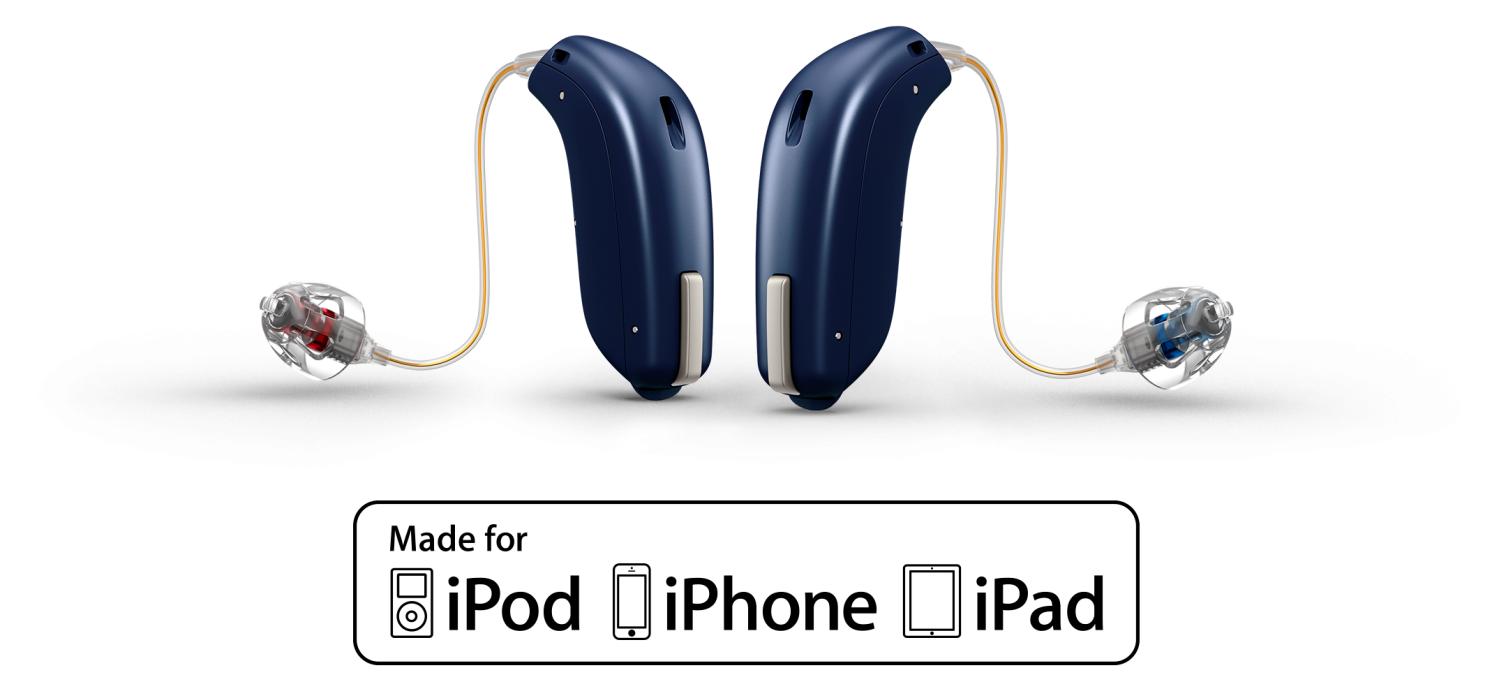 A pair of Made for iPhone hearing aids