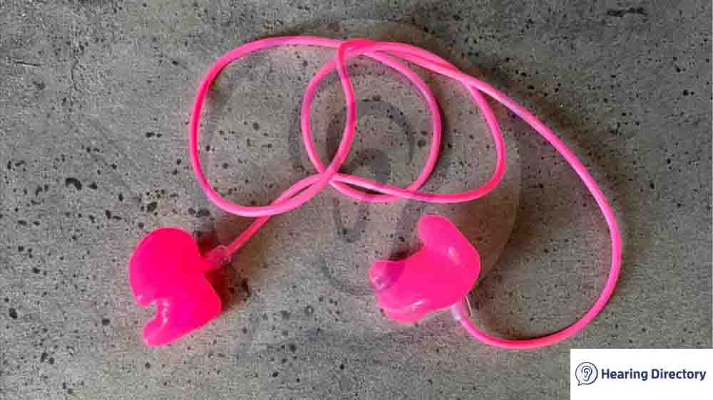 Pink custom earplugs